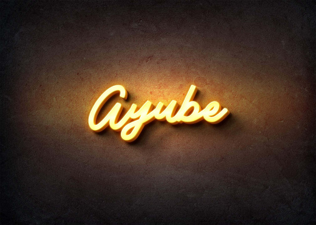Free photo of Glow Name Profile Picture for Ayube
