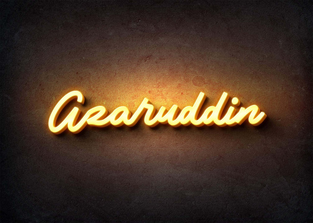 Free photo of Glow Name Profile Picture for Azaruddin