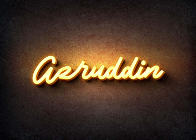 Free photo of Glow Name Profile Picture for Azruddin