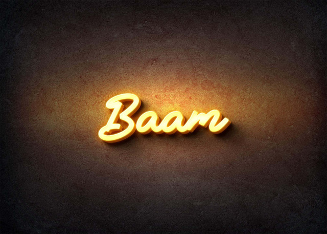 Free photo of Glow Name Profile Picture for Baam