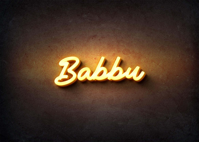 Free photo of Glow Name Profile Picture for Babbu