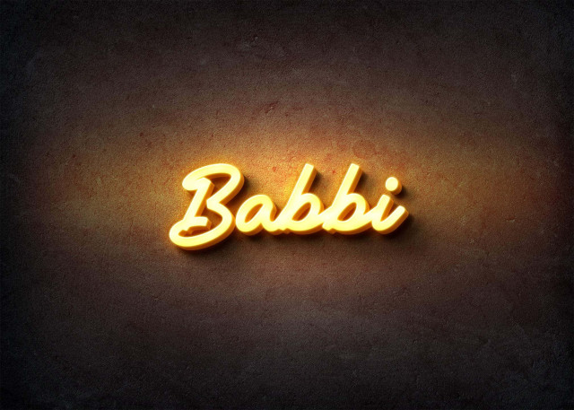 Free photo of Glow Name Profile Picture for Babbi