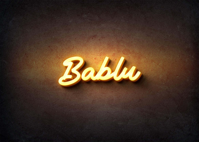 Free photo of Glow Name Profile Picture for Bablu