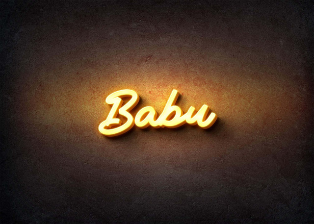 Free photo of Glow Name Profile Picture for Babu