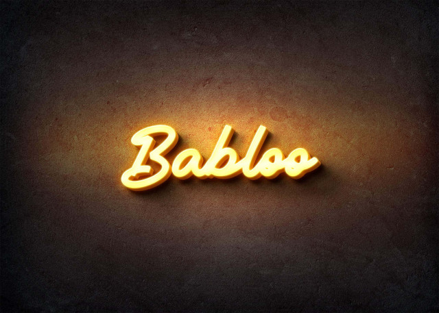 Free photo of Glow Name Profile Picture for Babloo