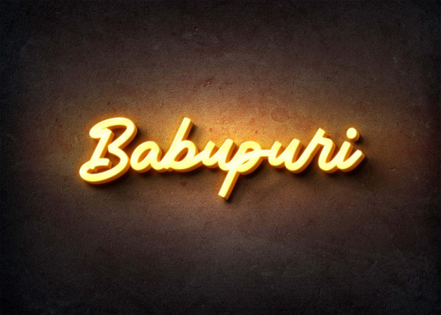 Free photo of Glow Name Profile Picture for Babupuri