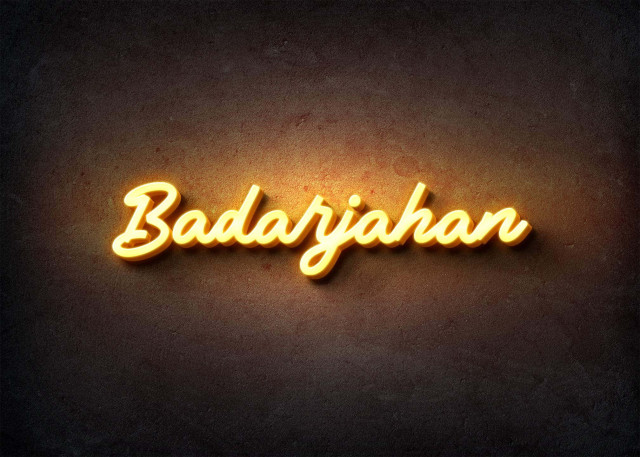 Free photo of Glow Name Profile Picture for Badarjahan