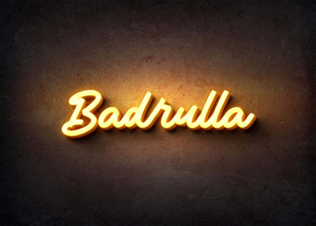 Free photo of Glow Name Profile Picture for Badrulla