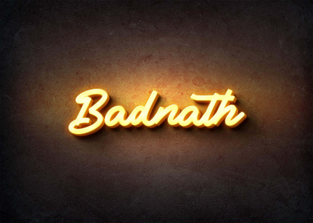 Free photo of Glow Name Profile Picture for Badnath