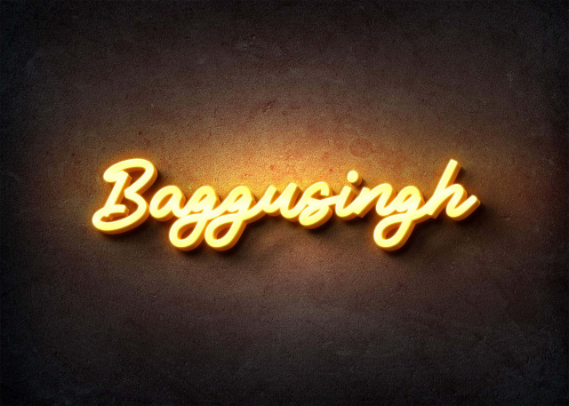 Free photo of Glow Name Profile Picture for Baggusingh
