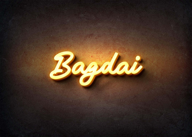 Free photo of Glow Name Profile Picture for Bagdai
