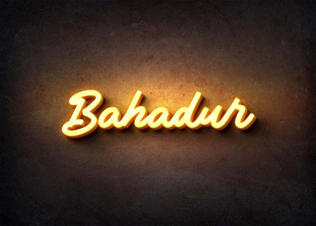 Free photo of Glow Name Profile Picture for Bahadur