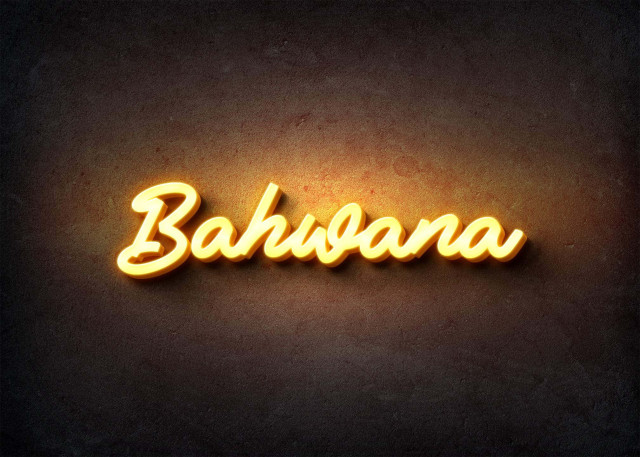 Free photo of Glow Name Profile Picture for Bahwana