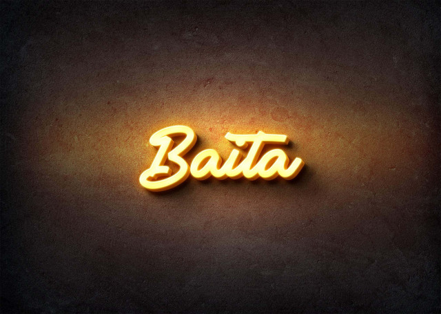 Free photo of Glow Name Profile Picture for Baita