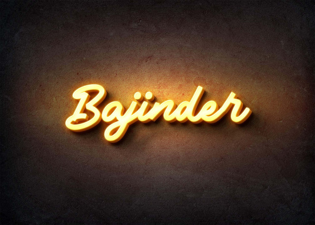 Free photo of Glow Name Profile Picture for Bajinder