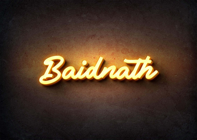 Free photo of Glow Name Profile Picture for Baidnath