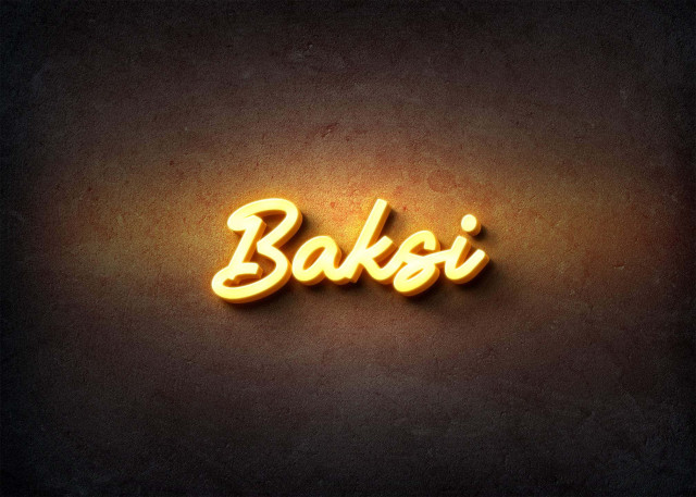 Free photo of Glow Name Profile Picture for Baksi