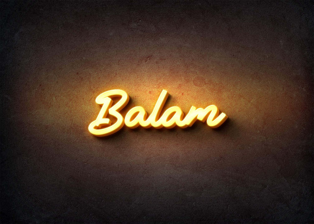 Free photo of Glow Name Profile Picture for Balam