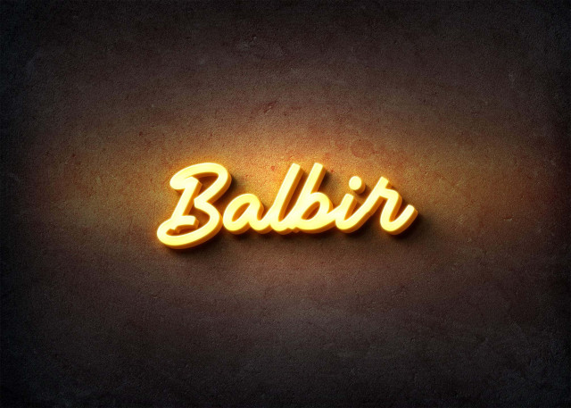 Free photo of Glow Name Profile Picture for Balbir
