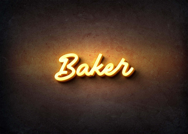 Free photo of Glow Name Profile Picture for Baker
