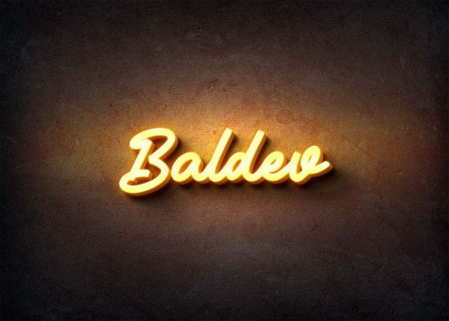 Free photo of Glow Name Profile Picture for Baldev