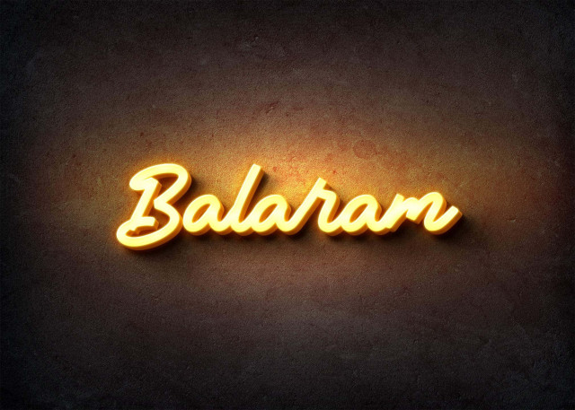 Free photo of Glow Name Profile Picture for Balaram