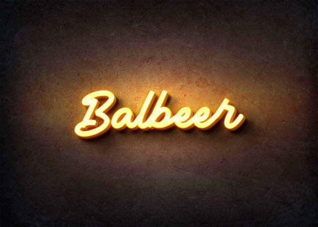 Free photo of Glow Name Profile Picture for Balbeer