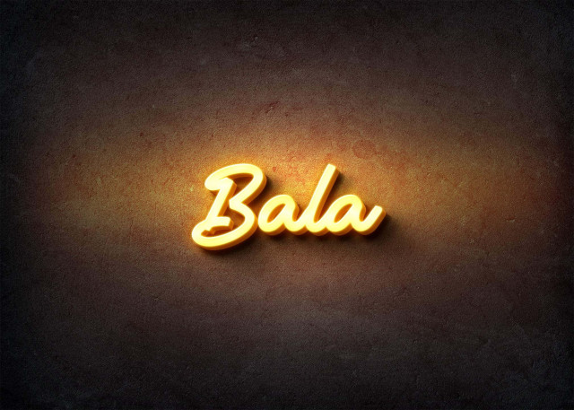 Free photo of Glow Name Profile Picture for Bala