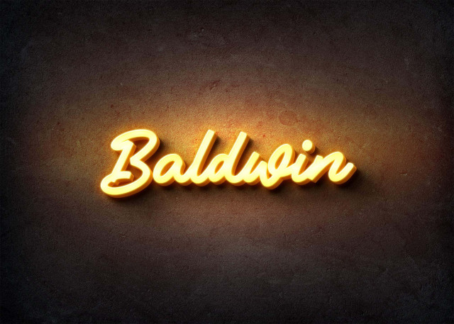 Free photo of Glow Name Profile Picture for Baldwin