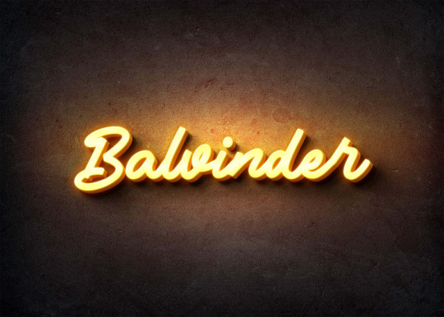 Free photo of Glow Name Profile Picture for Balvinder