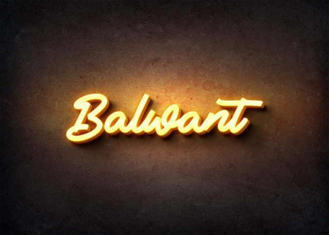 Free photo of Glow Name Profile Picture for Balwant