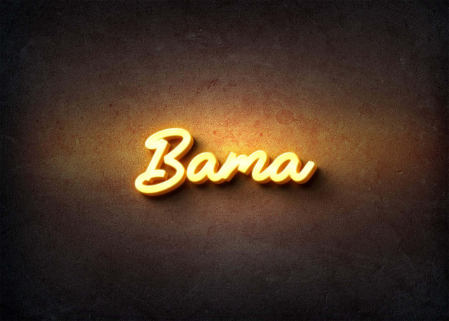 Free photo of Glow Name Profile Picture for Bama