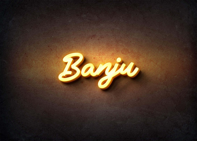 Free photo of Glow Name Profile Picture for Banju