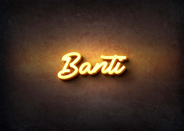 Free photo of Glow Name Profile Picture for Banti