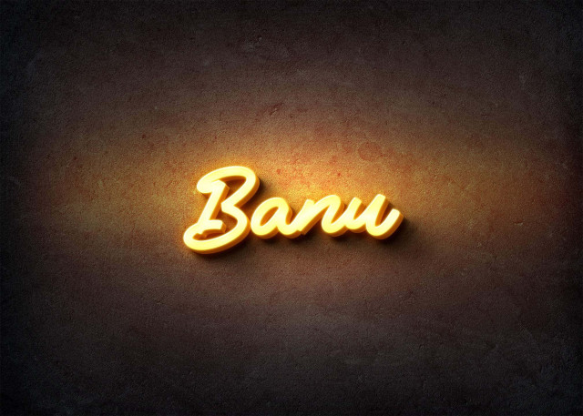 Free photo of Glow Name Profile Picture for Banu