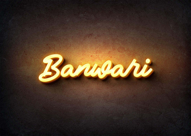 Free photo of Glow Name Profile Picture for Banwari