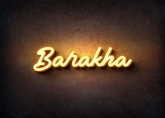 Free photo of Glow Name Profile Picture for Barakha