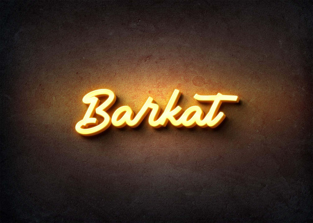 Free photo of Glow Name Profile Picture for Barkat