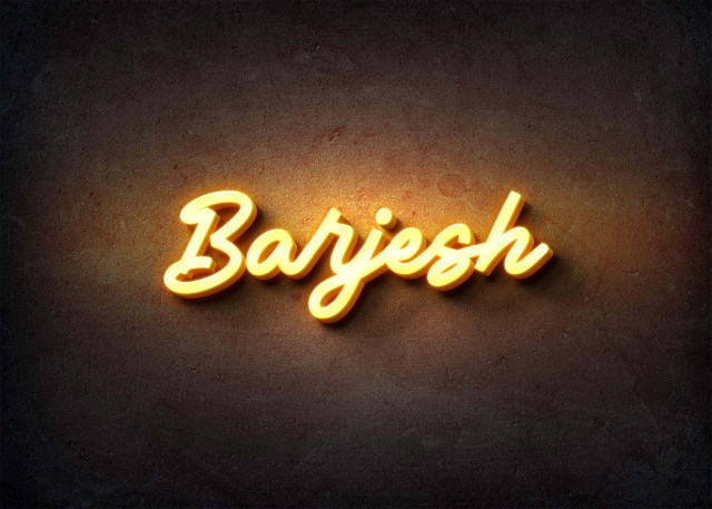 Free photo of Glow Name Profile Picture for Barjesh