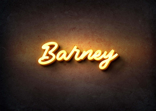 Free photo of Glow Name Profile Picture for Barney