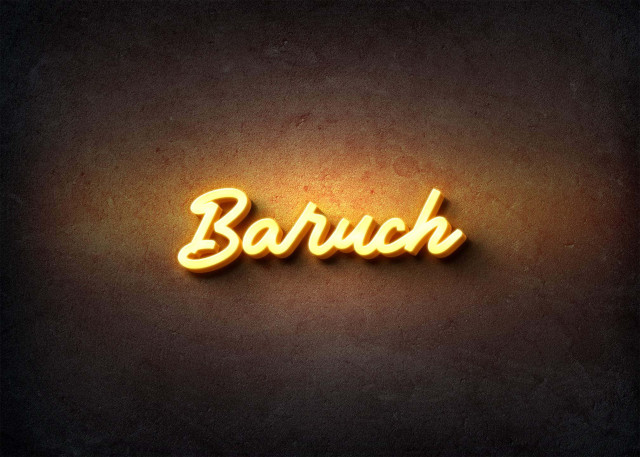 Free photo of Glow Name Profile Picture for Baruch