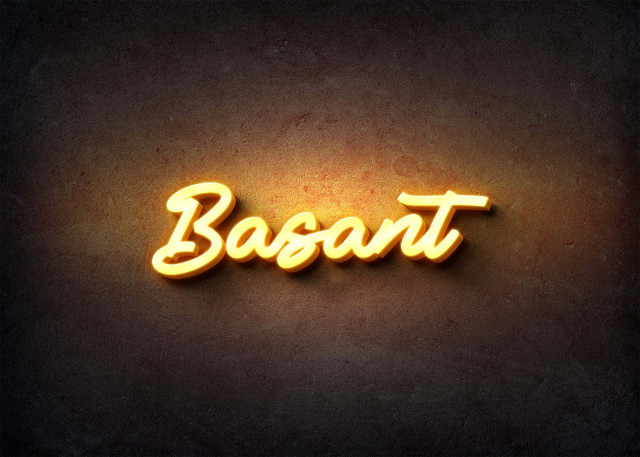 Free photo of Glow Name Profile Picture for Basant
