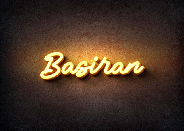 Free photo of Glow Name Profile Picture for Basiran