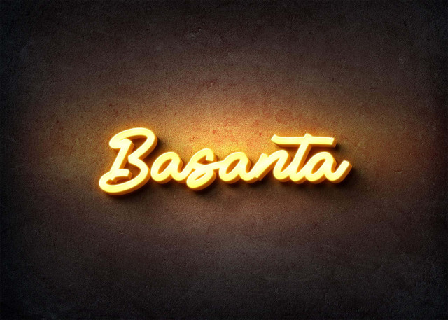 Free photo of Glow Name Profile Picture for Basanta