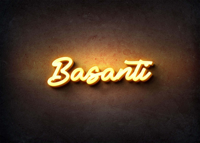 Free photo of Glow Name Profile Picture for Basanti