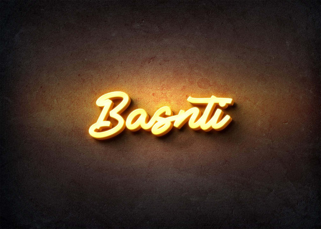 Free photo of Glow Name Profile Picture for Basnti