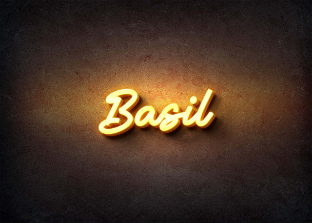 Free photo of Glow Name Profile Picture for Basil