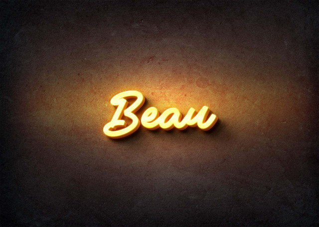 Free photo of Glow Name Profile Picture for Beau