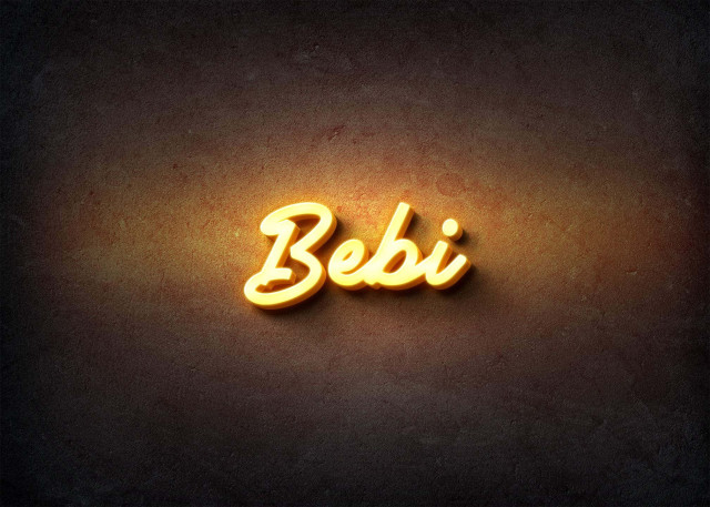 Free photo of Glow Name Profile Picture for Bebi