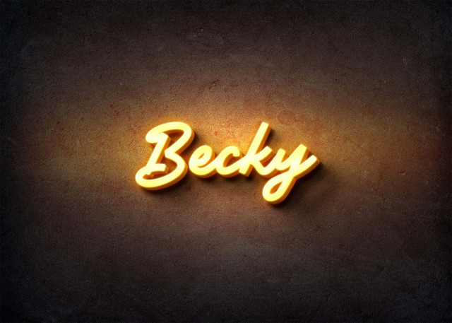 Free photo of Glow Name Profile Picture for Becky